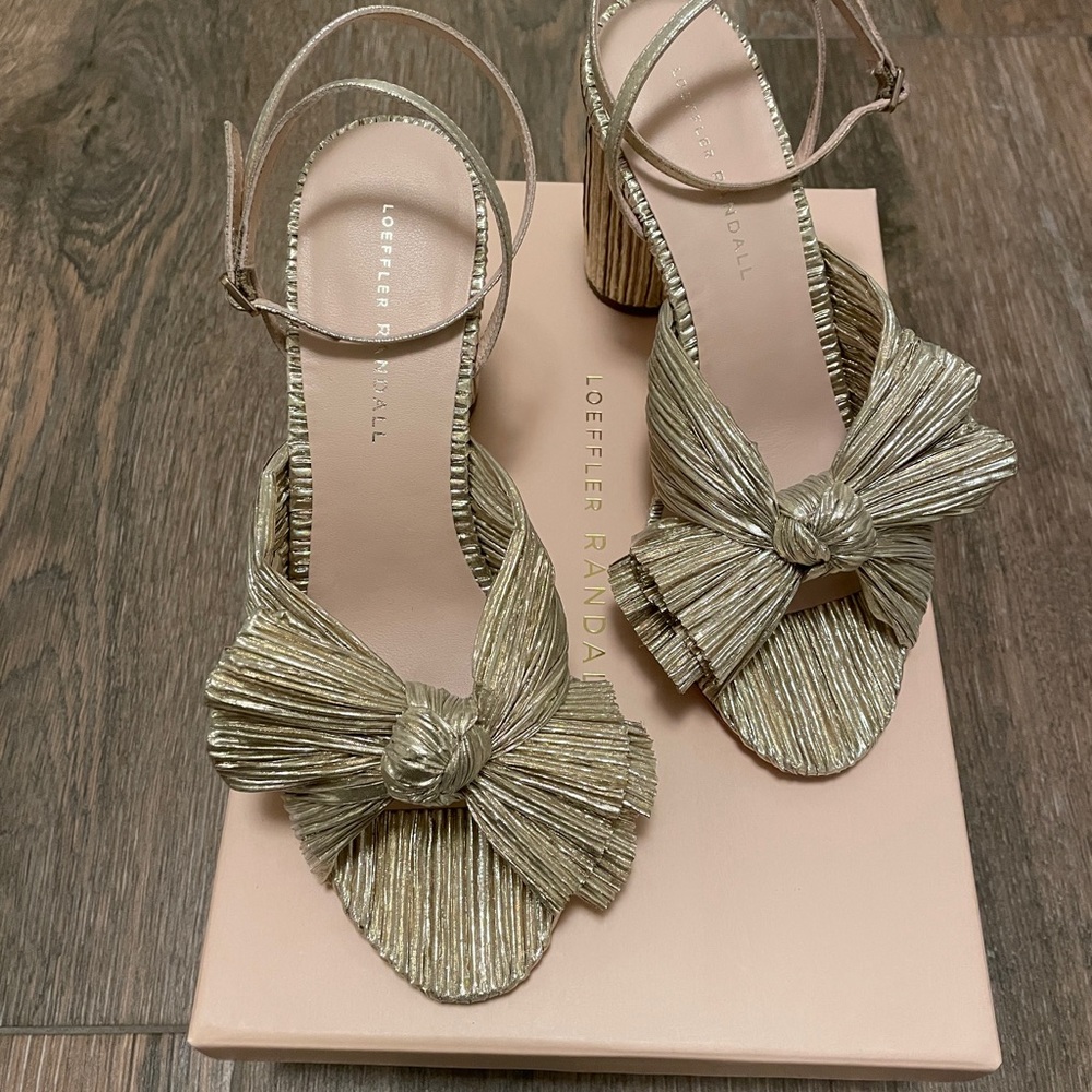 Loeffler Randall Camellia in Gold - Size 8